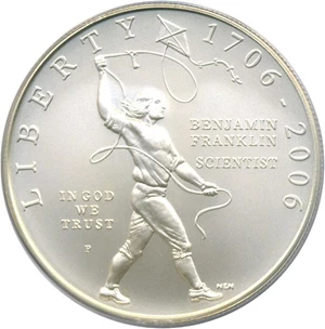 image for: 2006-P $1 Ben Franklin-Scientist PCGS MS69