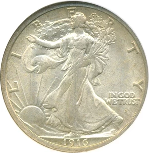 image for: 1916-D 50c NGC AU58