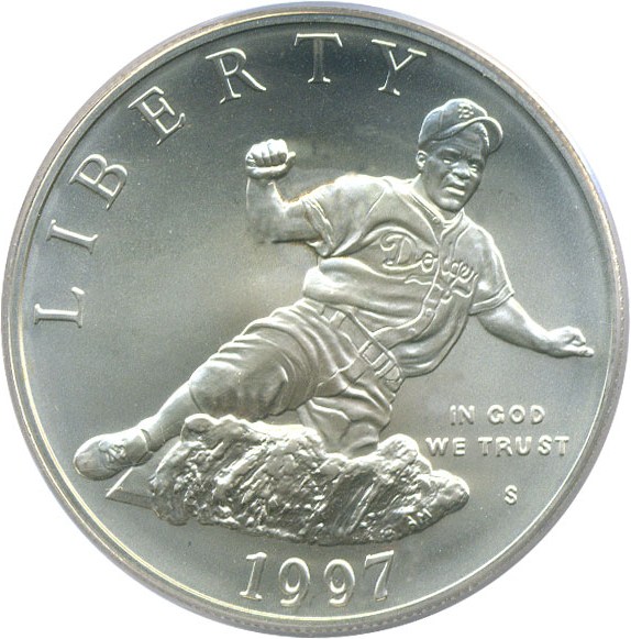 image for: 1997-S $1 Jackie Robinson PCGS MS69