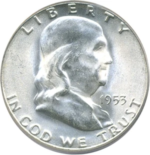image for: 1953-S 50c PCGS MS65