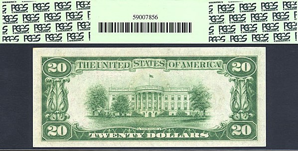 image for: Fr.2052G 1928B $20  PCGS Gem CU66 PPQ  [G1541755A]