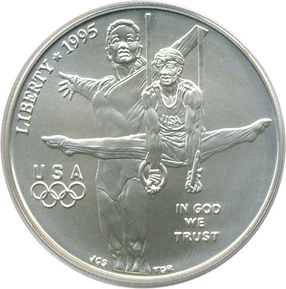 image for: 1995-D $1 Olympic Gymnastics PCGS MS69