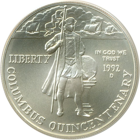 image for: 1992-D $1 Columbus PCGS MS69