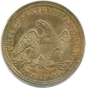 image for: 1842-O Large Date 25c ANACS AU50