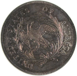 image for: 1796 $1 Large Date, Small Letters NGC MS61 (BB-65)