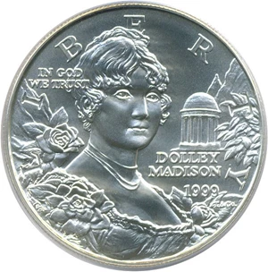 image for: 1999-P $1 Dolley Madison PCGS MS69