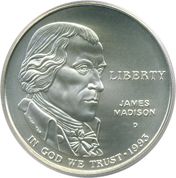 image for: 1993-D $1 Madison PCGS MS69
