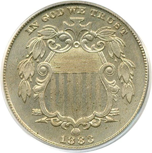 image for: 1883 5c Shield PCGS Proof 64