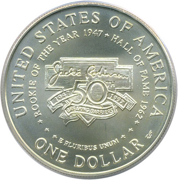 image for: 1997-S $1 Jackie Robinson PCGS MS69