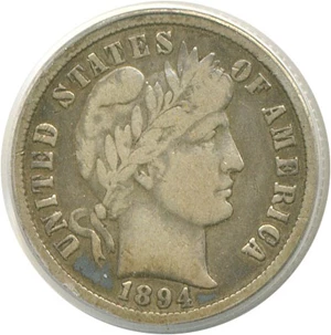 image for: 1894-O 10c PCGS/CAC VG10