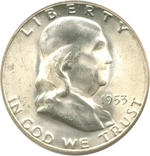 image for: 1953-S 50c PCGS MS65