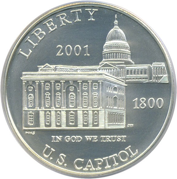image for: 2001-P $1 Cap. Visitors Center PCGS MS69