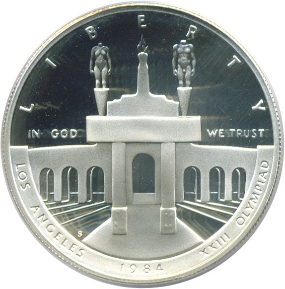image for: 1984-S $1 Olympic PCGS Proof 69 DCameo