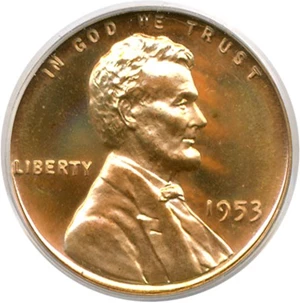 image for: 1953 1c PCGS Proof 65 RD Cameo