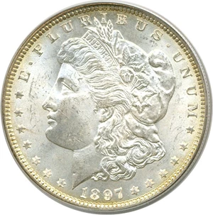 image for: 1897 $1 PCGS MS64