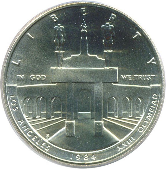 image for: 1984-S $1 Olympic PCGS MS69