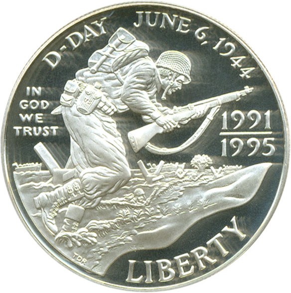 image for: 1991-95-W $1 W.W. II PCGS Proof 69 DCameo