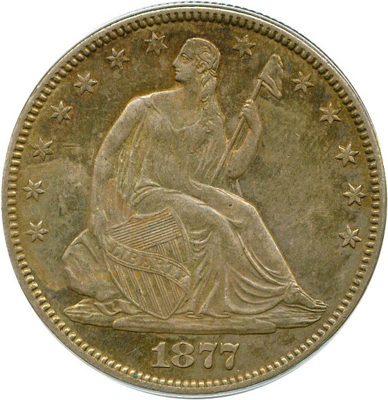 image for: 1877 50c  ANACS MS61