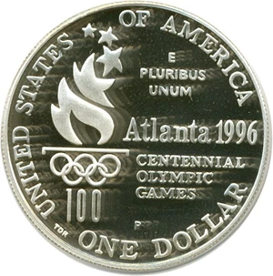 image for: 1996-P $1 Olympic Rowing PCGS Proof 69 DCameo