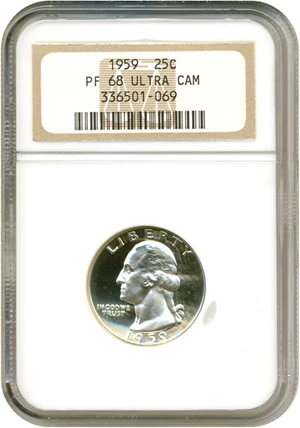image for: 1959 25c NGC Proof 68 Ultra Cameo