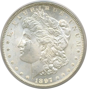 image for: 1897 $1 PCGS MS65