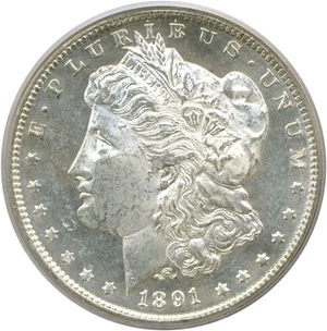 image for: 1891-CC $1 PCGS MS62 PL
