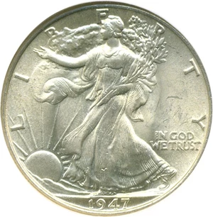 image for: 1947 50c NGC MS64