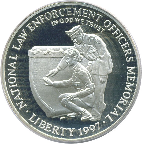 image for: 1997-P $1 Law Enf./Officers PCGS Proof 69 DCameo