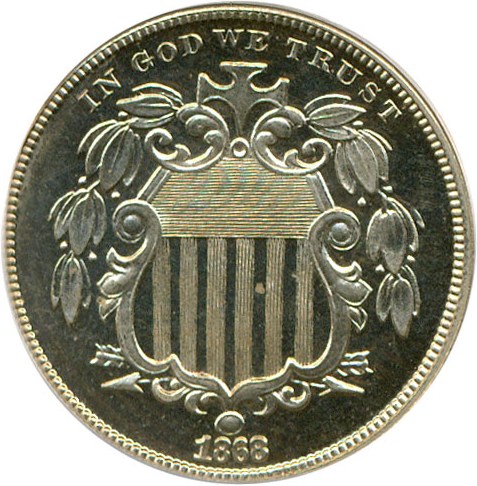 image for: 1868 5c  PCGS Proof 66 Cameo