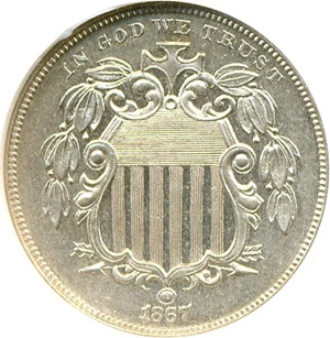 image for: 1867 5c No Rays NGC Proof 63