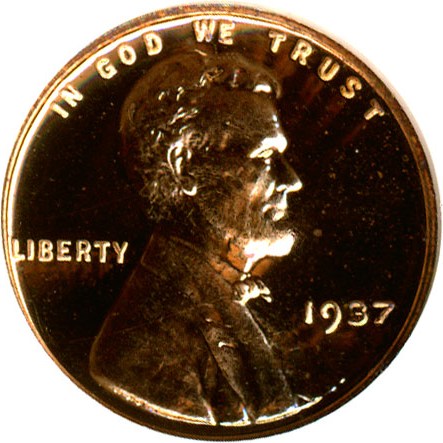 image for: 1937 1c  NGC Proof 64 RB