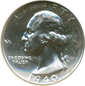 image for: 1940 25c NGC Proof 65