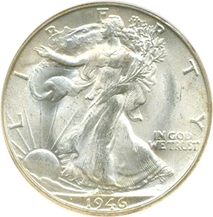 image for: 1946-S 50c NGC MS66