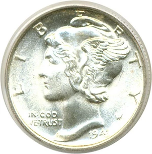 image for: 1943-D 10c PCGS MS67 FB