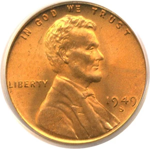 image for: 1949-S 1c PCGS MS66 RD