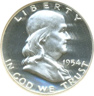 image for: 1954 50c NGC Proof 68 Cameo