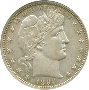 image for: 1892 50c NGC AU58