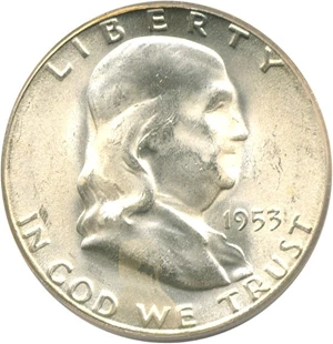 image for: 1953-S 50c PCGS MS65