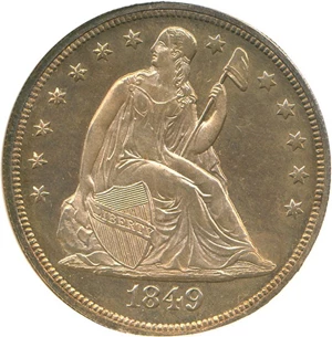 image for: 1849 $1 NGC Proof 65 ex: Eliasberg/Sweet Collections