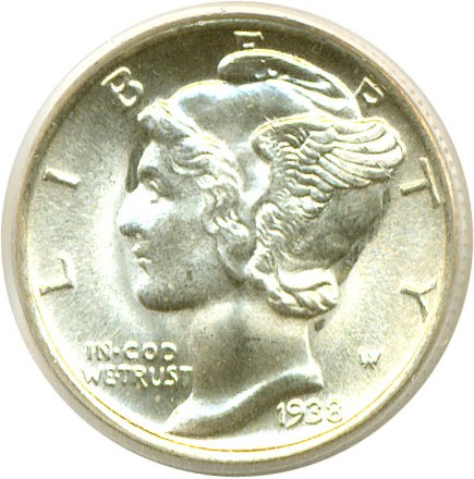 image for: 1938-S 10c  PCGS MS66 FB