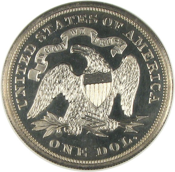 image for: 1866 $1 Motto NGC Proof 64 Cameo