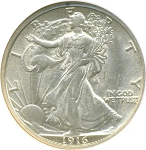 image for: 1916-D 50c NGC AU58