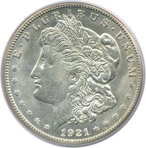 image for: 1921-S $1 PCGS MS62