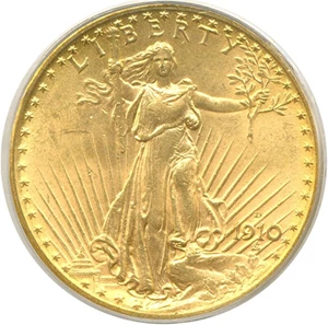 image for: 1910-D $20 PCGS MS64