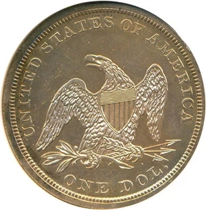 image for: 1849 $1 NGC Proof 65 ex: Eliasberg/Sweet Collections