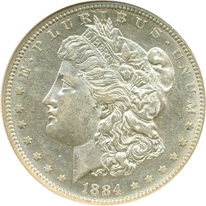 image for: 1884-S $1 NGC AU58
