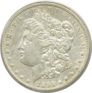 image for: 1893-CC $1 PCGS XF45