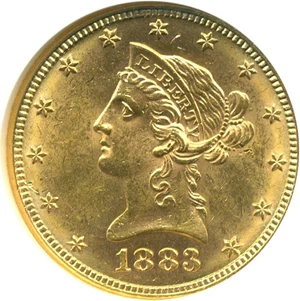 image for: 1883 $10 NGC MS62