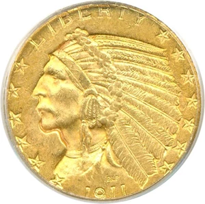 image for: 1911-S $5 PCGS MS62