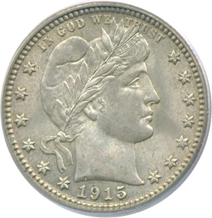 image for: 1915-D 25c PCGS MS62